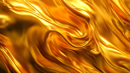 Liquid gold satin folds with luminous flowing texture.