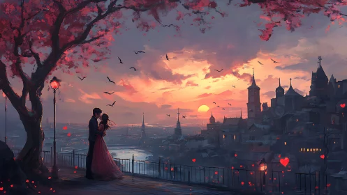 Romantic Sunset Over a Timeless City.