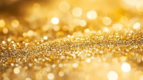 Golden glitter horizon glowing with soft festive light.