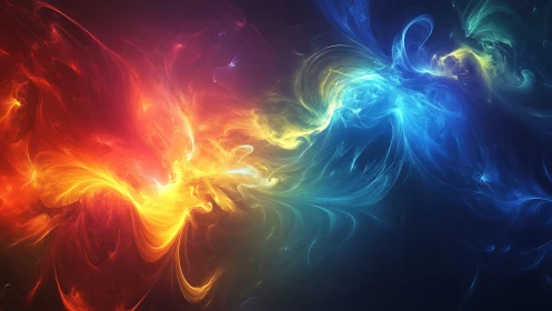 Bifurcated spectral energy plumes form opposing red-blue vortices