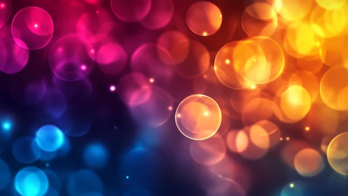 Vibrant Bokeh Light Circles in Abstract Colorful Background.