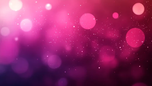 Pink bokeh abstract background with glowing light particles.