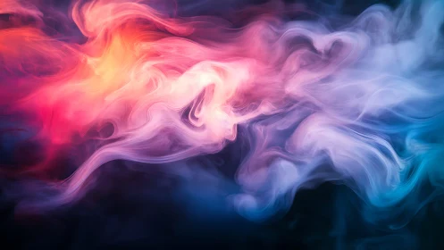 Nebula swirls dance in neon clouds of fire and frost.