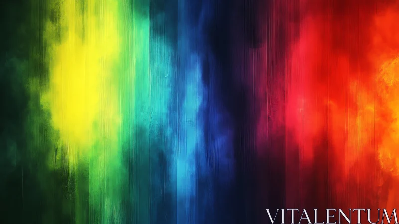 Spectral diffusion across textured vertical chromatic plumes.