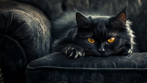 Obsidian Gaze: Where Shadow Meets Amber.