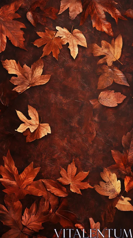 Rustling autumn leaves frame a rich copper woodland canvas.