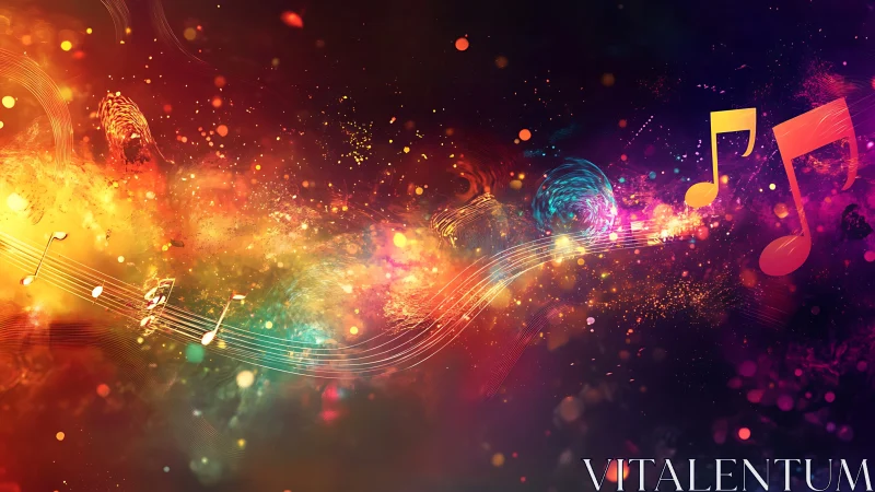 Nebula songs spill across space in glowing chromatic waves