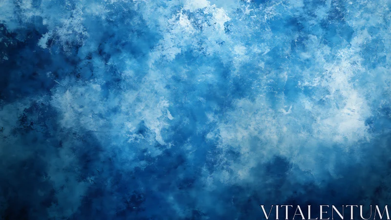 Textured blue abstract cloudscape conveys cool atmospheric depth