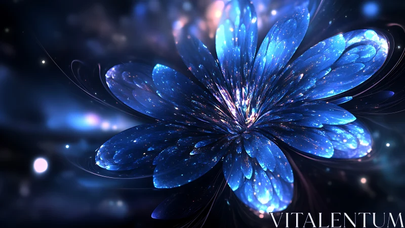 Starlit nebula blossom unfolding in deep cosmic hush.