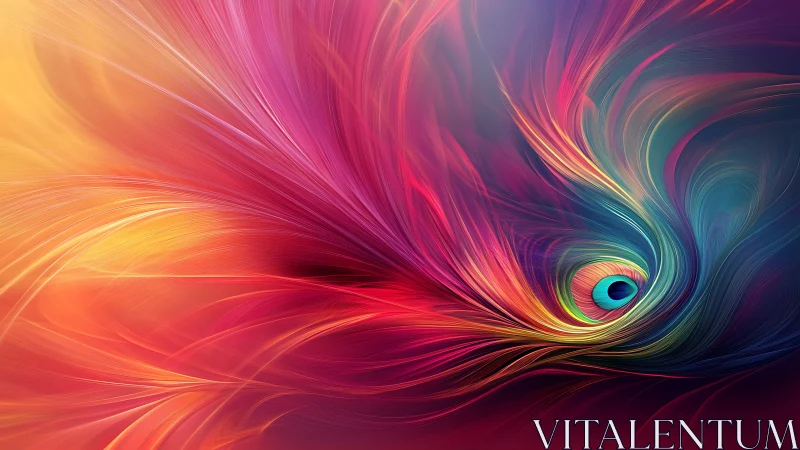 Radial abstract lines converging around central blue core.