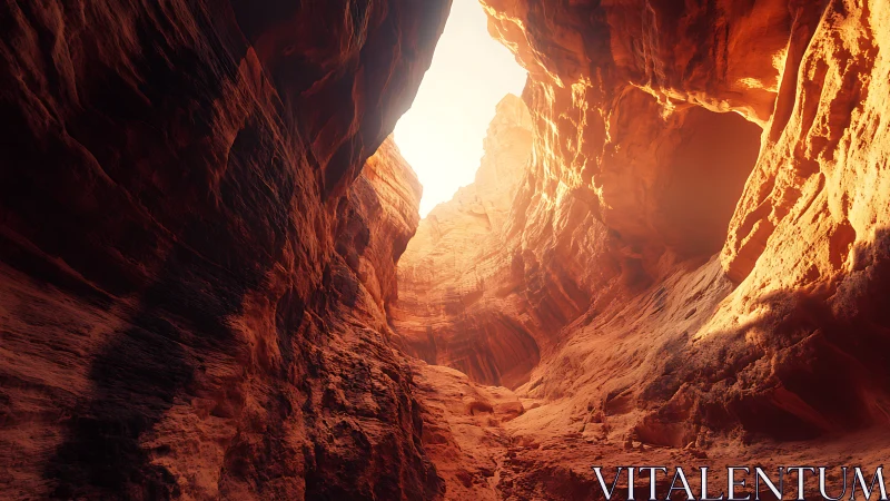 Sunlit sandstone canyon inviting quiet desert daydreams.