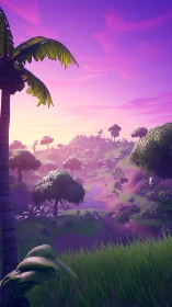 Discover a Magical Purple Paradise Landscape Awaiting You