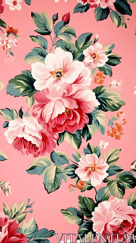 Blush pink florals bringing soft vintage charm and joy.