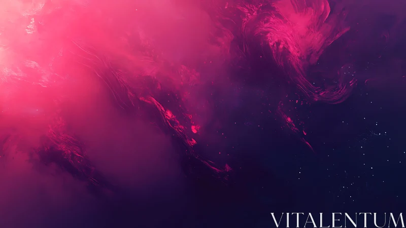 Vivid Pink and Purple Abstract Digital Art with Cosmic Style.
