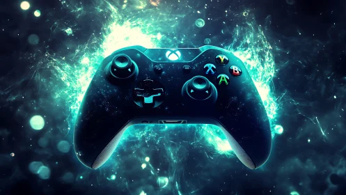 Gaming Controller Electrified by Turquoise Energy