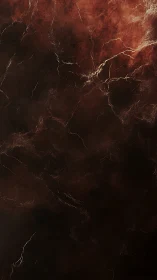 Dark brown marble surface shows subtle glowing veins