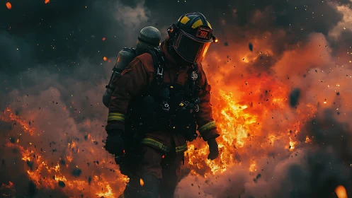 Firefighters in Active Blaze Environment.