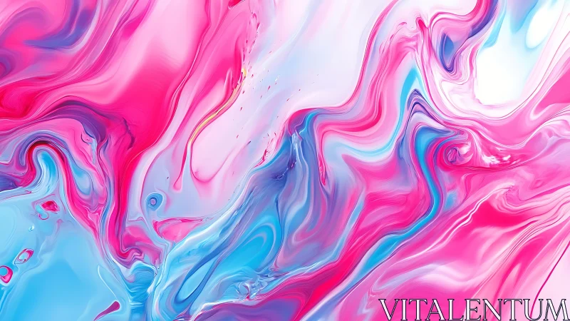 Candy tide skylines swirl in neon pink and lagoon blue.