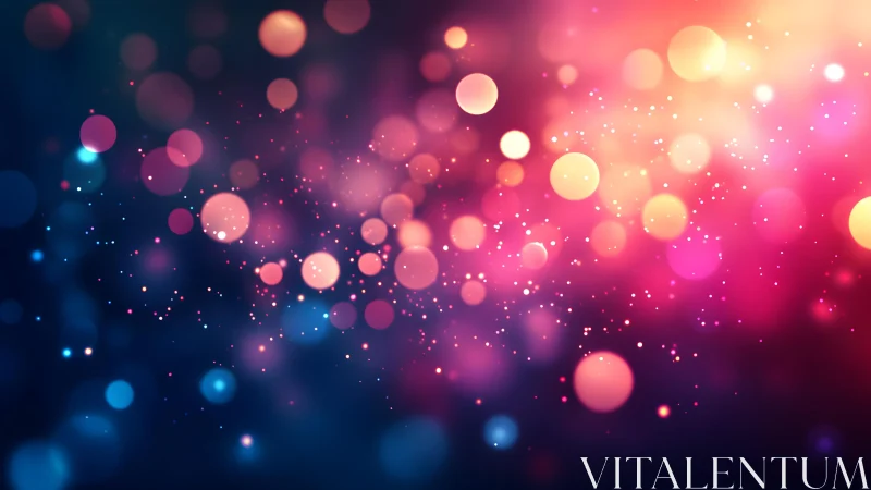 Colorful bokeh lights background in abstract digital art style.