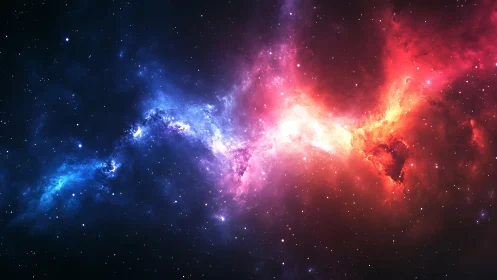 Bipolar emission nebula gradient with ionized gas filaments.