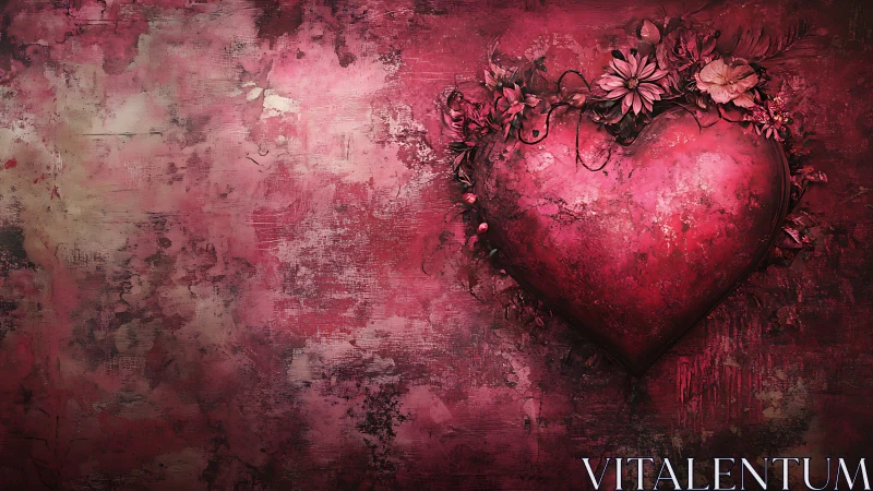 Ornamental Heart Blooming with Love and Romance.