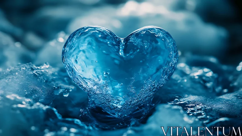A Crystalline Heart of Pure Water Frozen in Time.