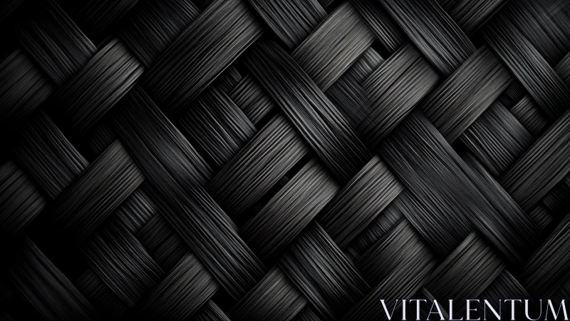 Dark woven fiber texture in close-up structural view.