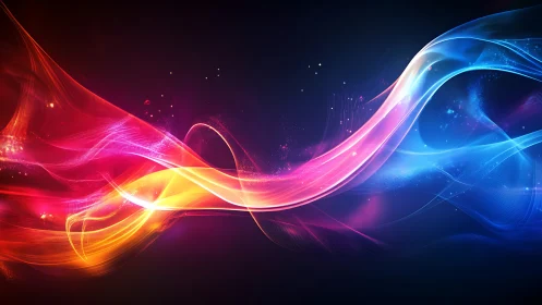 Colorful light waves dancing across a dreamy night sky.