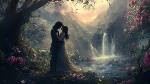 Luminous Garden Romance: Fantasy Digital Composition.