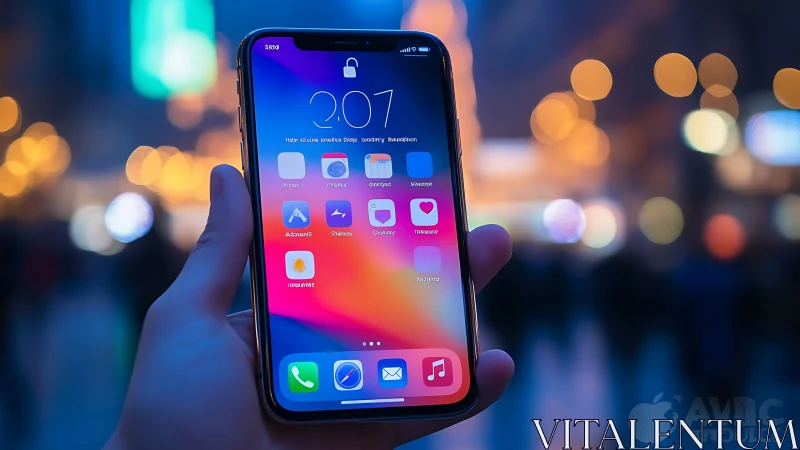 Premium Smartphone Display Rendering with Bokeh Ambient Lighting.