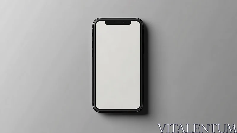 Sleek Smartphone Awaits Command in Minimalist Void.