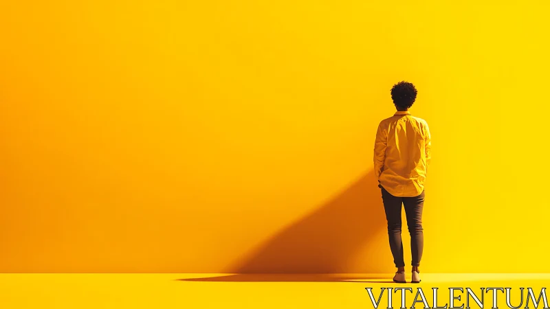 Confident Runner Embracing Bold Golden Light.