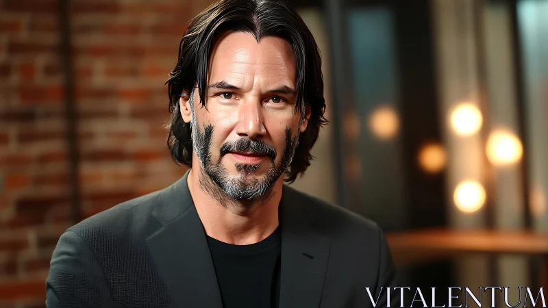 Quiet confidence sharpens a suited man in warm studio light