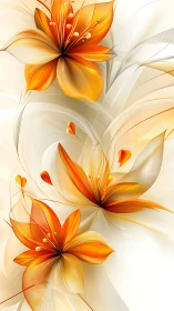 Golden Blooms Dancing in Cream: A Symphony of Warm Light.