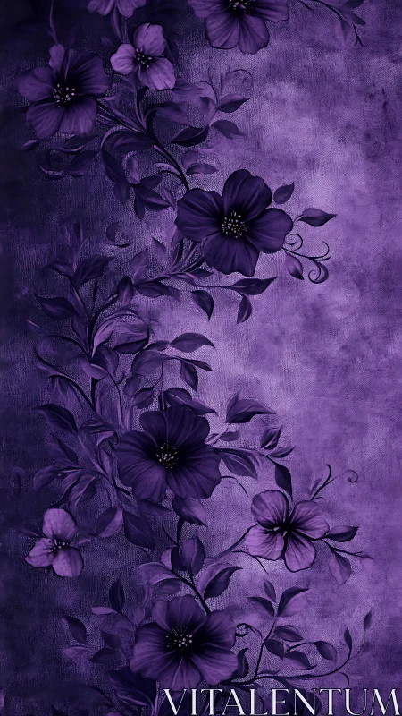 Violet Reverie: Cosmic Blossoms Dance Through Purple Infinity