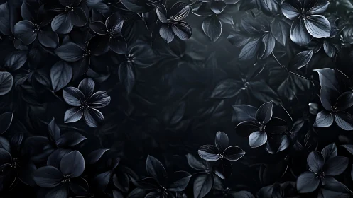 Dark Petals Dance in Midnight Shadows.