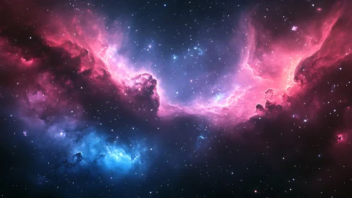 Nebula wings in neon bloom above a star-salted void.