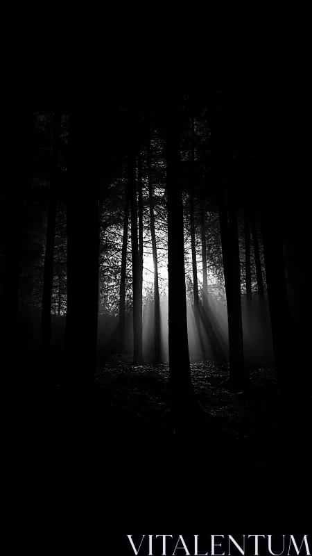 Monochromatic Forest with Volumetric Light Rays
