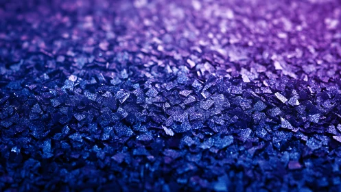 Glittery violet crystal field glowing in soft dreamy light.