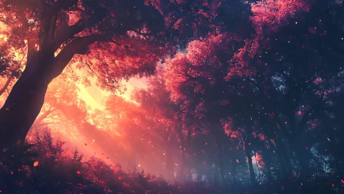 Forest Glow: Where Twilight Meets Enchanted Radiance