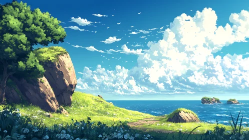 Cliff-Crowned Solitude: Where Stone Embraces Sky.