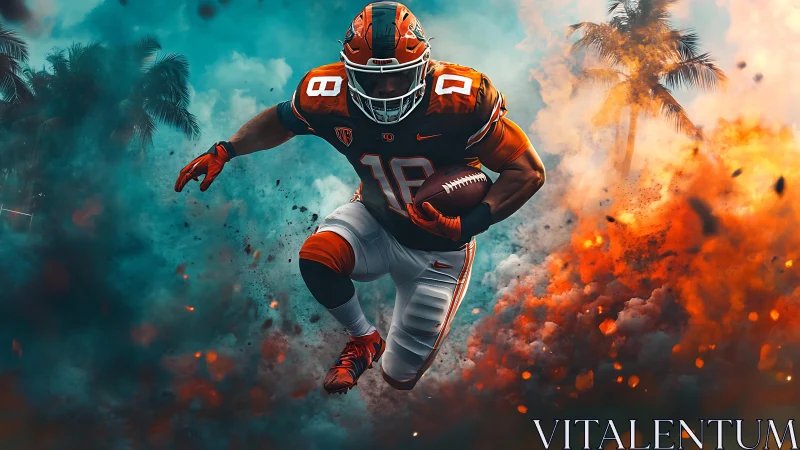 Gridiron comet sprints through tropical smoke and stormlight