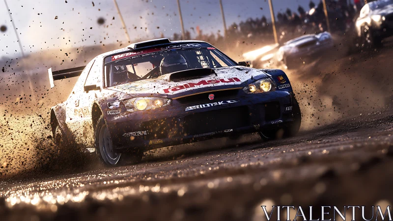 Dirt-slinging drift racer carving chaos through golden dust.