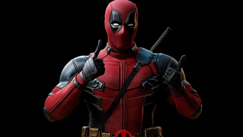 Comic-style masked antihero portrait with tactical costume detail.