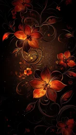 Luminous Floral Botanicals Against Dark Background.