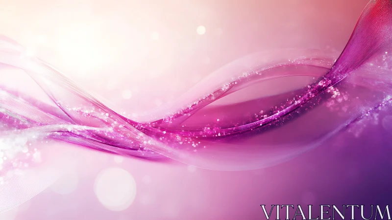 Luminous pink waves ripple through dreamy abstract light.
