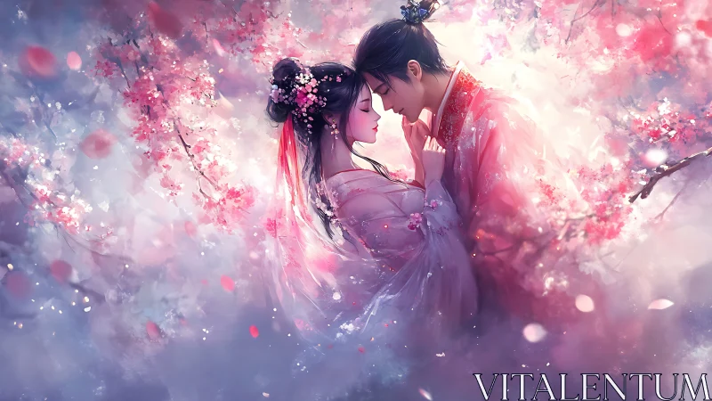 Ethereal Romance in Cherry Blossom Luminescence.