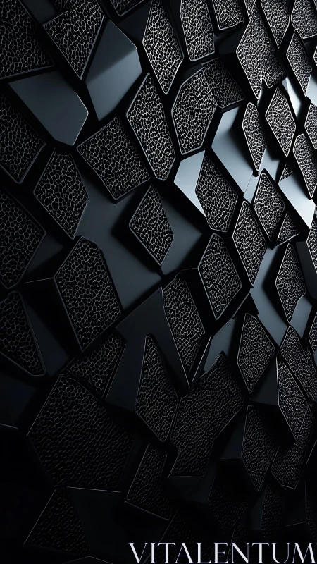 Bold geometric panels create a sleek, modern abstract wall
