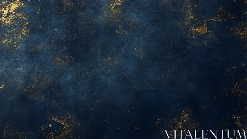 Midnight blue texture kissed with soft golden splashes.