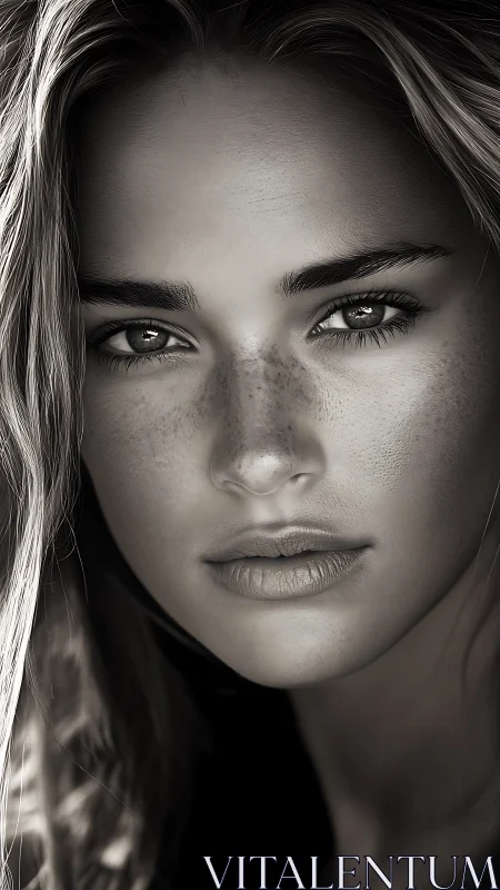 Freckled starlight lingers across a grayscale summer gaze